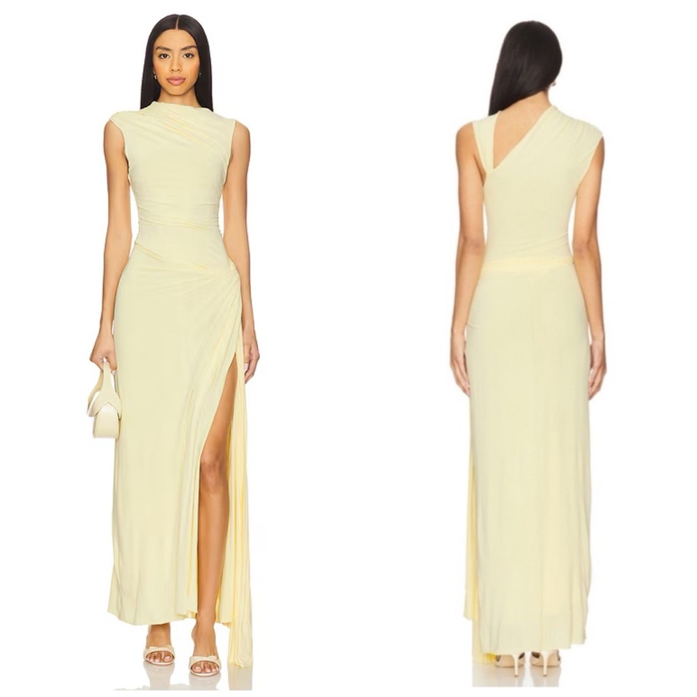 Bec + Bridge Greta Twist Maxi Dress in Butter Yellow Size 2